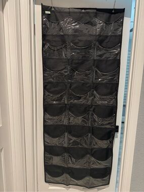 Over-the-Door 24-Pocket Hat Accessory Organizer - Black